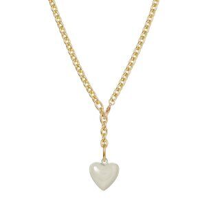 Roxanne Assoulin The Mini Puffy Heart Necklace Cream White Pure Heart